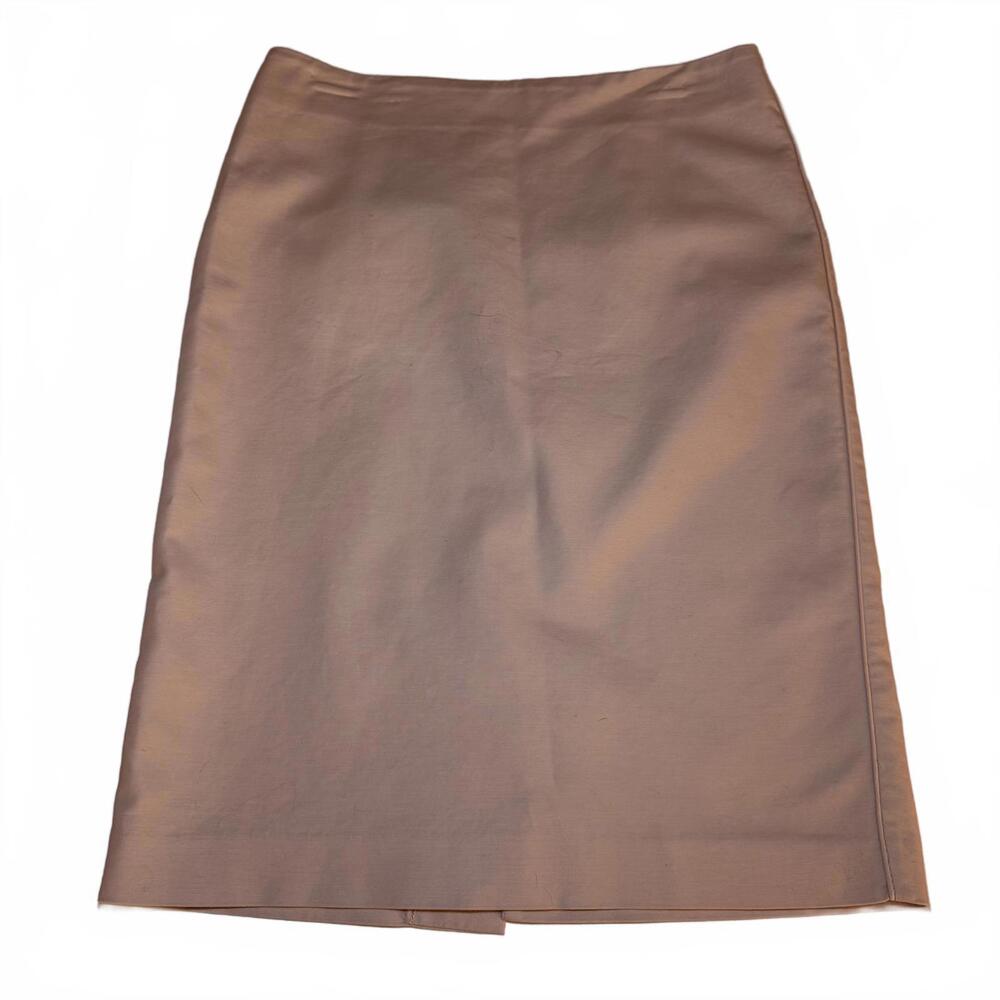 Adrianna Papell‎ lined blush pink pencil skirt back zipper SZ 2 Workwear Y2K